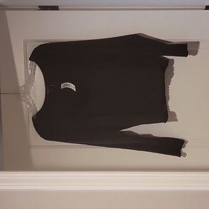 Torrid size 3 square neck, long sleeve crop top. NWT.